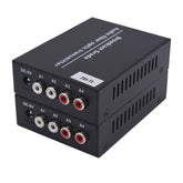 Bidirectional 2 Port Audio Fiber Converters A Set,Unbalanced Analog RCA Audio Extender Over Fiber,SC Singlmode Single Fiber Up 20Km Multimode 500m for Broadcasting Intercom System